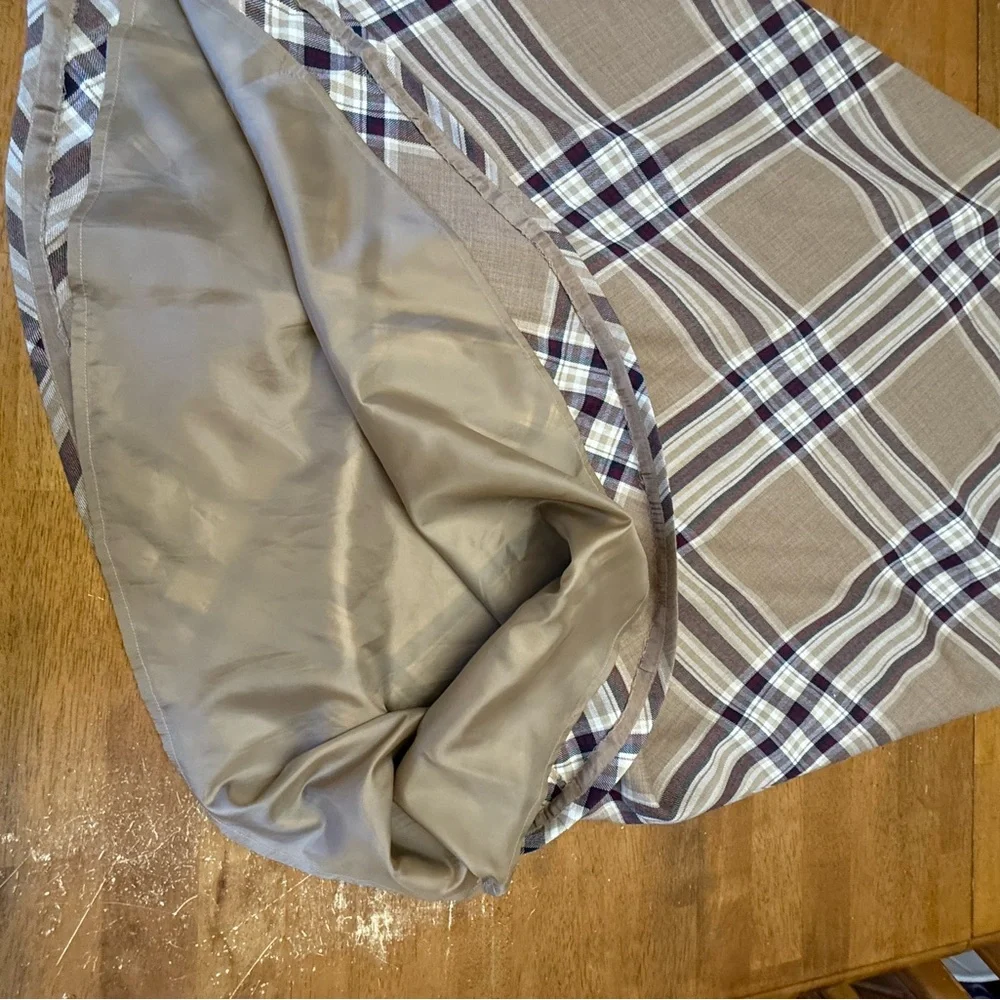 Talbots Plaid A-Line 100% Wool Skirt 18